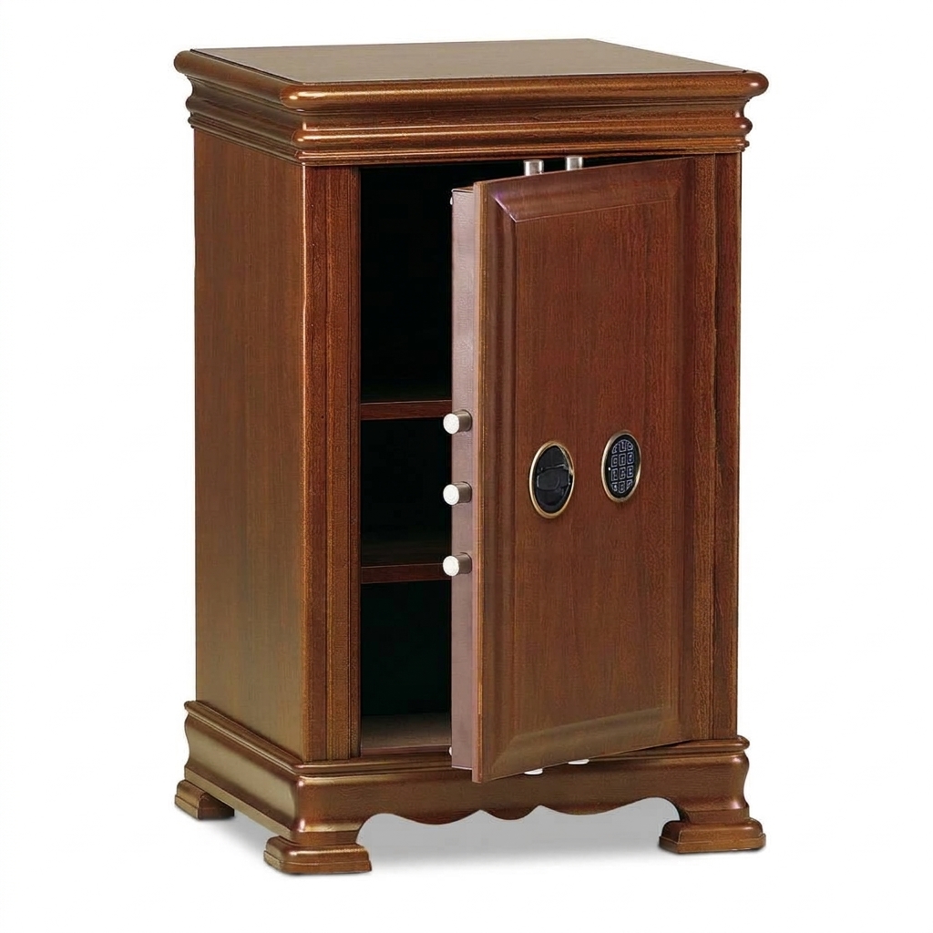 Seif mobilier Technomax Evolution ESC/730E cu incuietoare electronica si finisaj din lemn nuc