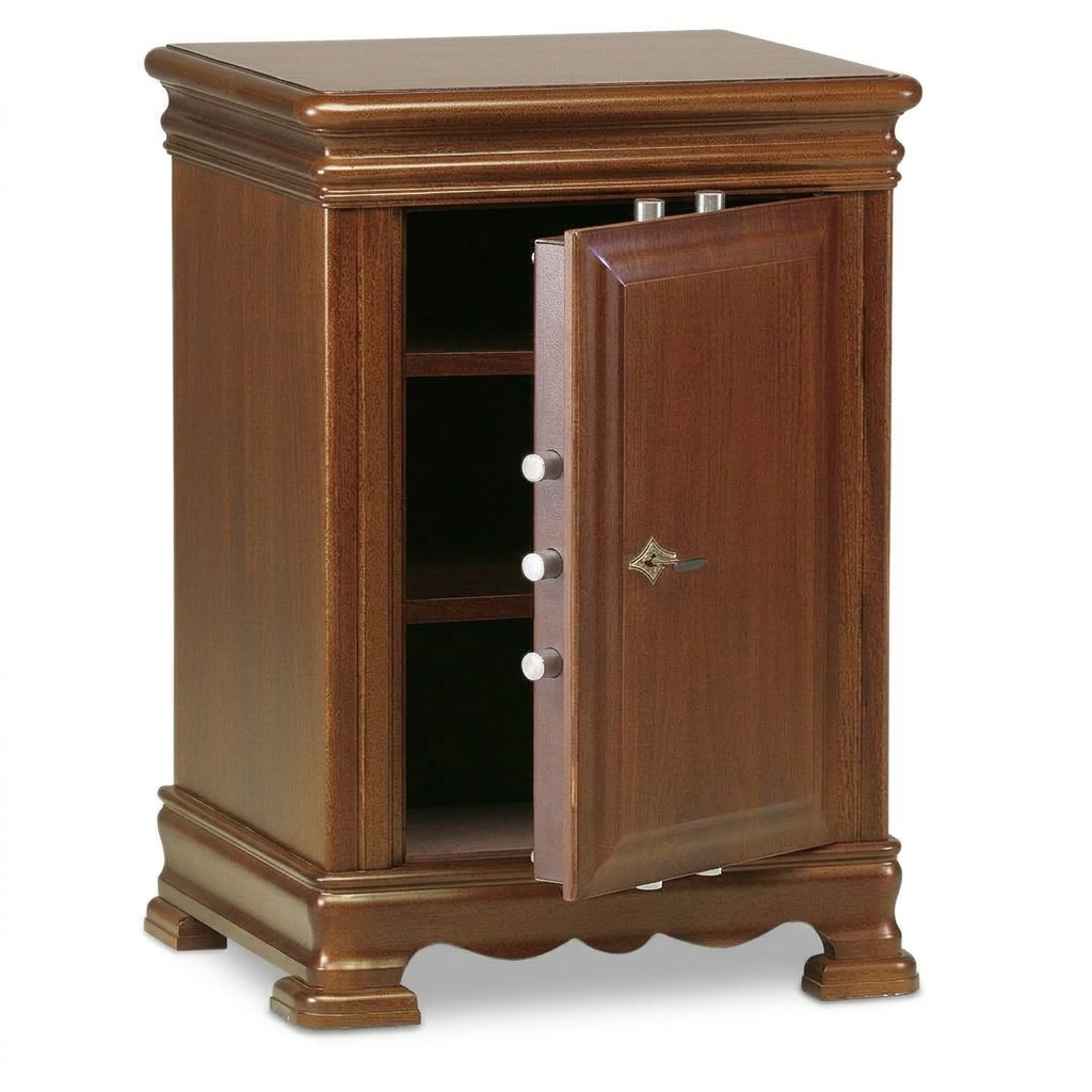 Seif mobilier Technomax Evolution ESC/730 cu incuietoare mecanica EVO-LOCK si finisaj din lemn nuc