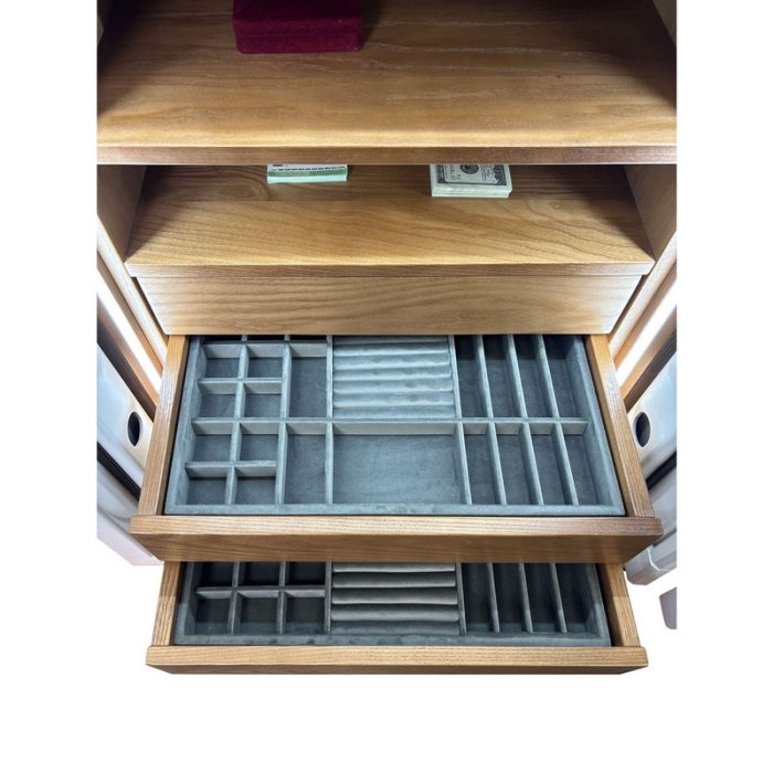 Seif antiefractie Grad III -  CLE III.80.E COMBI WHITE GLOSS WOOD - imagine 5