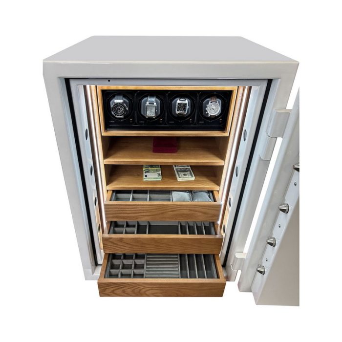 Seif antiefractie Grad III -  CLE III.80.E COMBI WHITE GLOSS WOOD - imagine 8