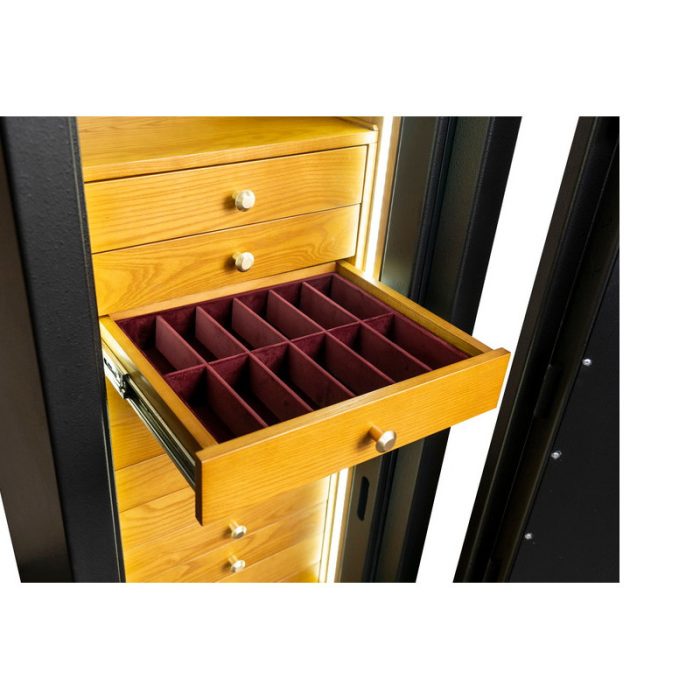Seif bijuterii, Certificat EN 1143-1 Clasa II, interior lux din lemn - imagine 5