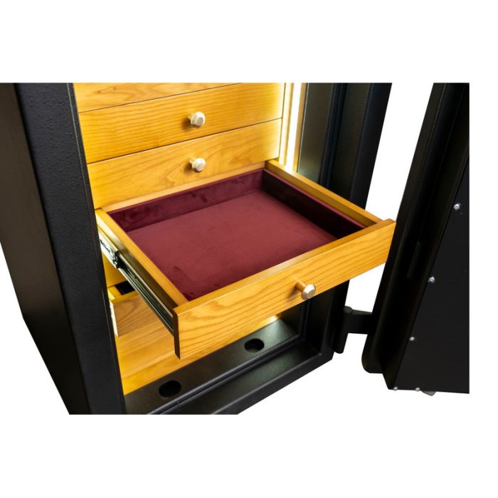 Seif bijuterii, Certificat EN 1143-1 Clasa II, interior lux din lemn - imagine 7