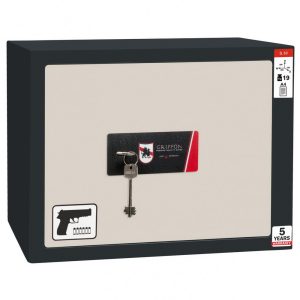 seif pentru pistoale cu caseta munitie si cheie barbie dubla