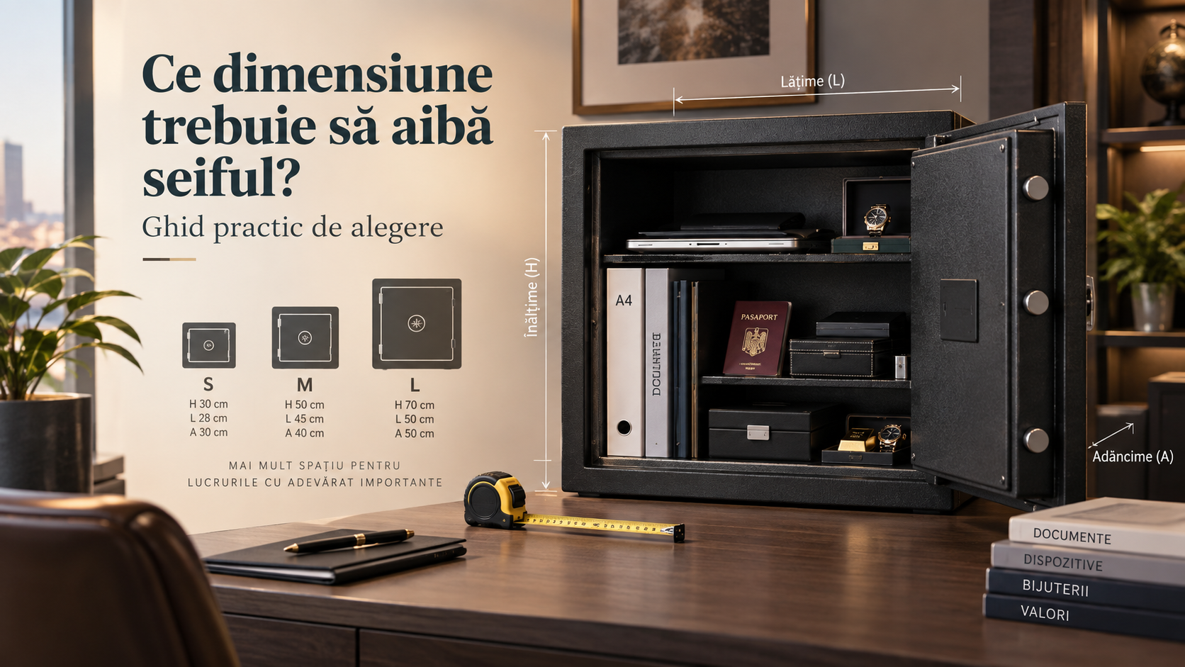 Ce dimensiune trebuie să aibă seiful? Ghid practic de alegere