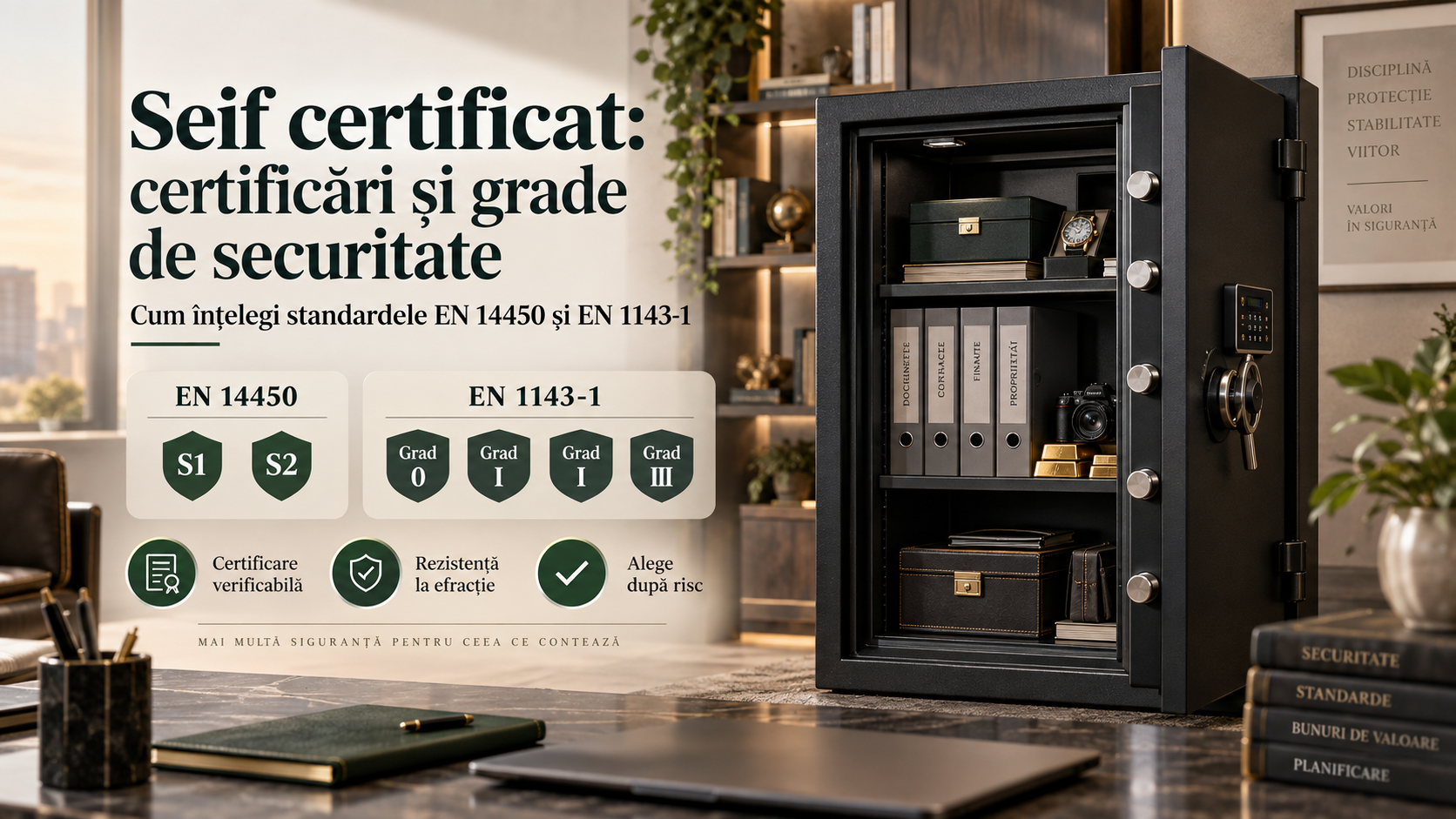 Seif certificat: certificări și grade