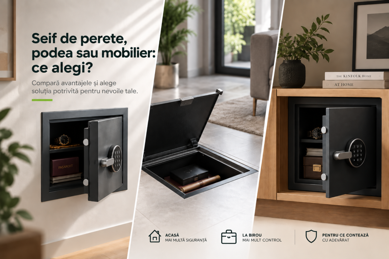 Seif de perete, podea sau mobilier: ce alegi?